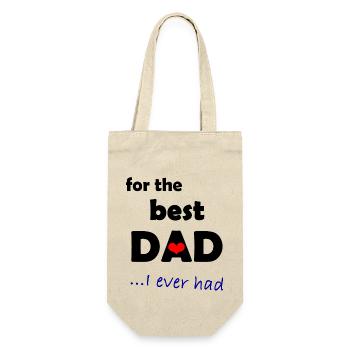Dad 1 - Geschenkbeutel für Flaschen - Natur - Vorne