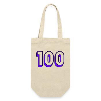 100 JAHRE. 100-jähriges Jubiläum. GEBURTSTAG 100 JAHRE. - Geschenkbeutel für Flaschen - Natur - Vorne