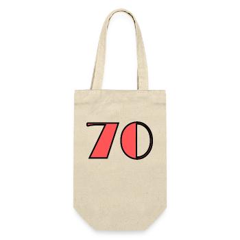 70. 70 YEARS. 70TH ANNIVERSARY. BIRTHDAY 70 YEARS. - Gift Bag for Bottles - nature - Front