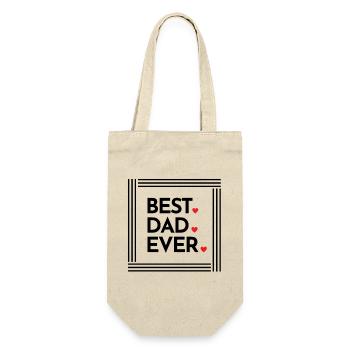 Cadeau Fête des pères - Papa est le meilleur / Fête des hommes - Sac à bouteille - nature - Devant