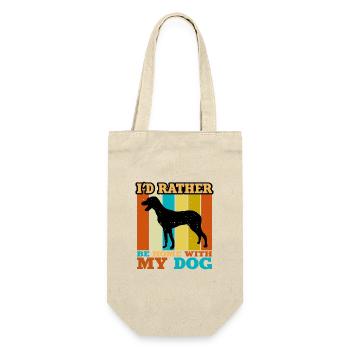 Greek Harehound Dog Love Silhouette Vintage Sunset - Gift Bag for Bottles - nature - Front