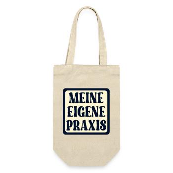Meine eigene Praxis SCHILD - Ärztin SPRÜCHE - Geschenkbeutel für Flaschen - Natur - Vorne