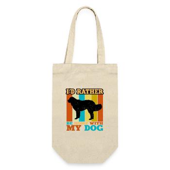 Landseer Dog Lover Silhouette Vintage Sunset - Sac à bouteille - nature - Devant