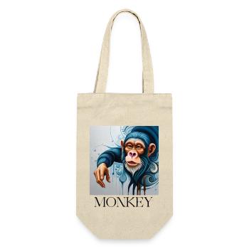 MONKEY - Geschenkbeutel für Flaschen - Natur - Vorne