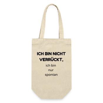 verrückt - Geschenkbeutel für Flaschen - Natur - Vorne