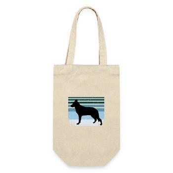 Chien de berger d’Europe de l’Est Silhouette Rétro Coucher de soleil - Sac à bouteille - nature - Devant