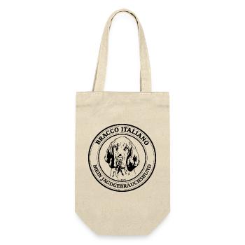 Bracco Italiano Jagdgebrauchshund Jagdhunde Hunde - Geschenkbeutel für Flaschen - Natur - Vorne