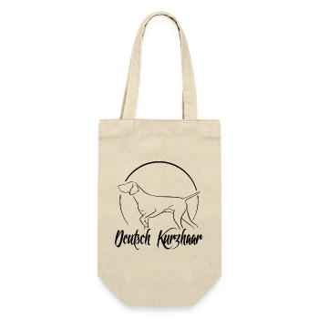 Deutsch Kurzhaar Jagdhunde Hund Wilsigns - Geschenkbeutel für Flaschen - Natur - Vorne