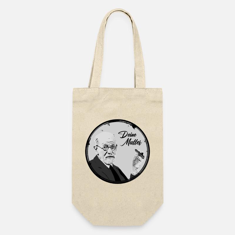 Deine Mutter Freud - Geschenkbeutel für Flaschen - Natur