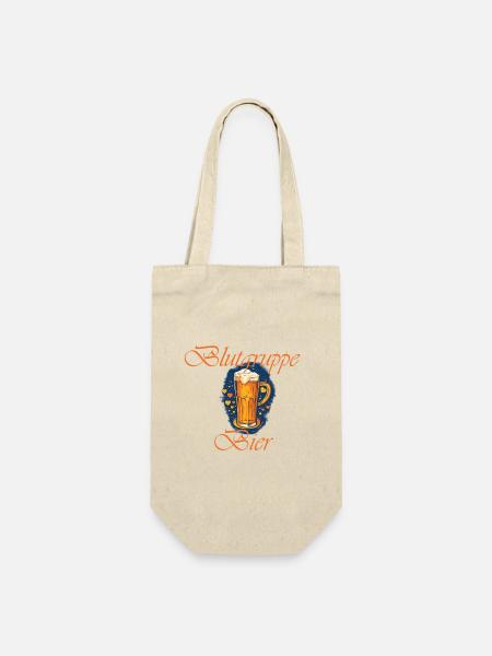 Blutgruppe Bier - Geschenkbeutel für Flaschen - Natur