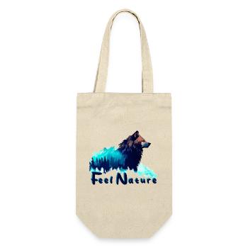 Wolfswald Feel Nature - Geschenkbeutel für Flaschen - Natur - Vorne