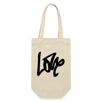 LOVE - Gift Bag for Bottles - nature - Front