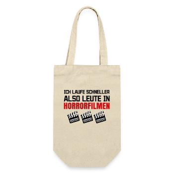 Kinoabend Movies Statement Filmabend Filme Cineast - Geschenkbeutel für Flaschen - Natur - Vorne