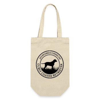 Curly Coated Retriever Jagdgebrauchshund Wilsigns - Geschenkbeutel für Flaschen - Natur - Vorne