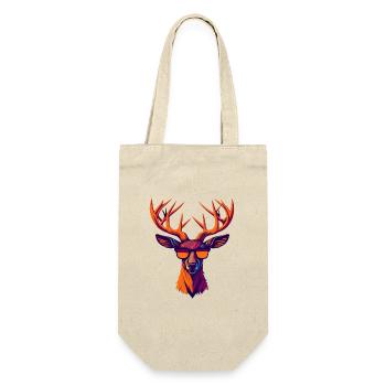 Retro Deer Revolt - Gift Bag for Bottles - nature - Front
