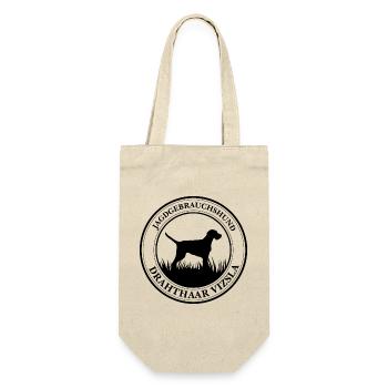 Drahthaar Vizsla Jagdgebrauchshund Hunde Wilsigns - Geschenkbeutel für Flaschen - Natur - Vorne