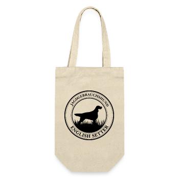 English Setter Jagdgebrauchshund Hunde Wilsigns - Geschenkbeutel für Flaschen - Natur - Vorne
