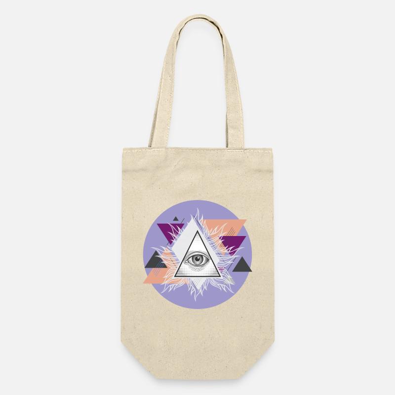 Oeil triangulaire géométrique avec auras - Sac à bouteille - nature