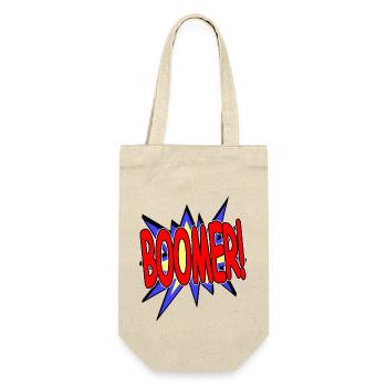 Boomer- Geburtstag-Humor-lustig-Version 2 - Geschenkbeutel für Flaschen - Natur - Vorne