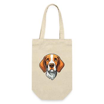 Ariege Pointer Hund Rasse Cartoon Kawaii Illustrati - Geschenkbeutel für Flaschen - Natur - Vorne