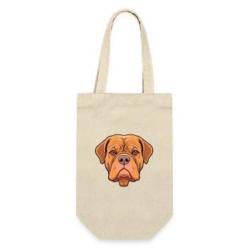 Dogue De Bordeaux race de chien Cartoon Kawaii Illustr - Sac à bouteille - nature - Devant