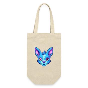 Blue Heeler Dog Breed Cartoon Kawaii Illustration - Gift Bag for Bottles - nature - Front