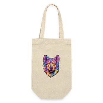 Bohemian Shepherd Dog Breed Cartoon Kawaii Illustr - Gift Bag for Bottles - nature - Front