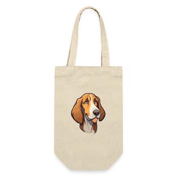 Lévrier norvégien race chien dessin animé Kawaii Illustrat - Sac à bouteille - nature - Devant