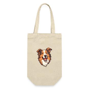 Scotch Collie chien race Cartoon Kawaii Illustratio - Sac à bouteille - nature - Devant