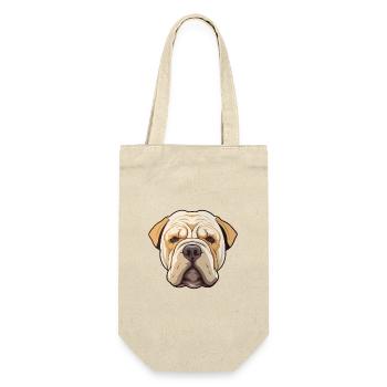 Shar Pei Dog Breed Cartoon Kawaii Illustration - Gift Bag for Bottles - nature - Front