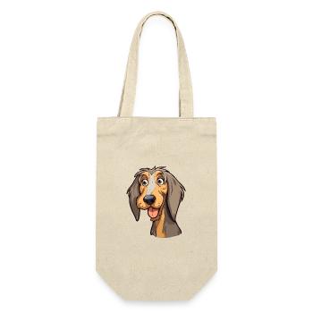 Schweizer Laufhund Hunderasse Cartoon Kawaii Illust - Geschenkbeutel für Flaschen - Natur - Vorne