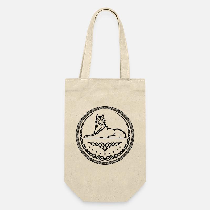 Wolf des Kaukasus - Geschenkbeutel für Flaschen - Natur