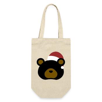 Black bear- Christmas edition - Gift Bag for Bottles - nature - Front