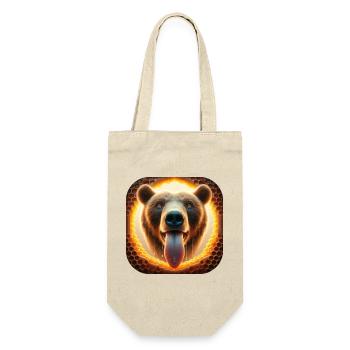 Hungry bear looking through a honeycomb - Gift Bag for Bottles - nature - Front