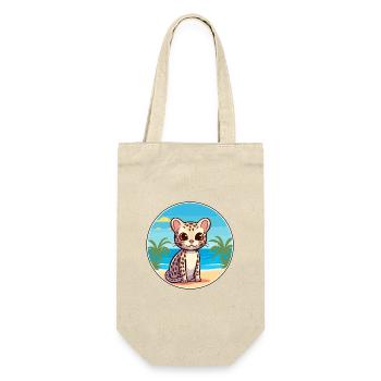 Ocelot Watercolor Cartoon Kawaii Clipart Animal - Gift Bag for Bottles - nature - Front