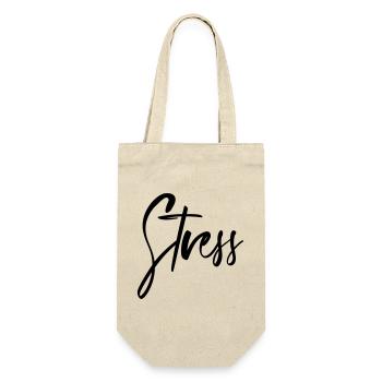 Stress - Geschenkbeutel für Flaschen - Natur - Vorne