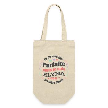 ELYNA PARFAITE - PRENOM ELYNA - Sac à bouteille - nature - Devant