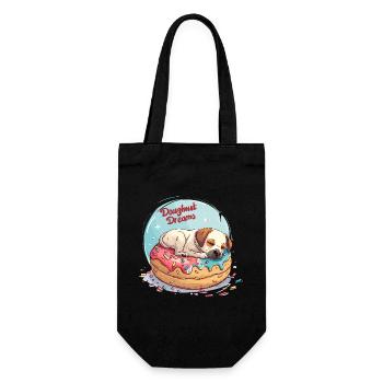 Doughnut Dog Dreams Donut Hunde Träume - Gift Bag for Bottles - black - Front
