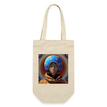 Portrait Woman 02 - Gift Bag for Bottles - nature - Front