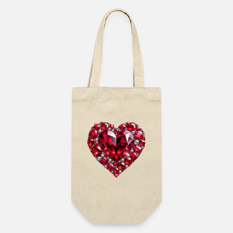 Ruby d'amour en cristal - Sac à bouteille - nature