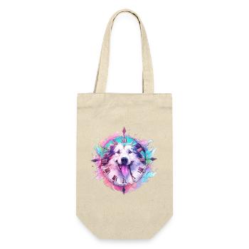 Le chien bleu et violet - Sac à bouteille - nature - Devant