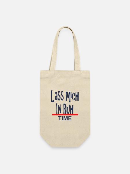 Lass Mich in Ruhe-Time-Design - Geschenkbeutel für Flaschen - Natur
