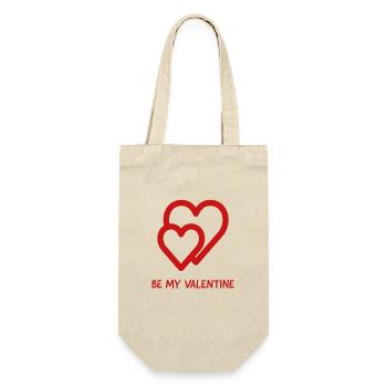be my valentine - Geschenkbeutel für Flaschen - Natur - Vorne