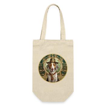 Hunting Dog with hat - Gift Bag for Bottles - nature - Front