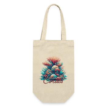 Leidenschaft für Korallen Geschenk - Geschenkbeutel für Flaschen - Natur - Vorne