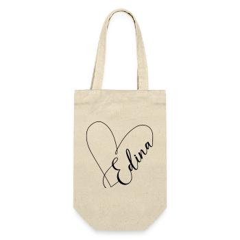 Edina Nom Ligne de Coeur - Sac à bouteille - nature - Devant