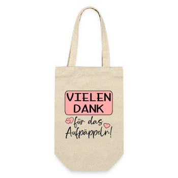 GUTE BESSERUNG - AUFPÄPPELN - Geschenkbeutel für Flaschen - Natur - Vorne