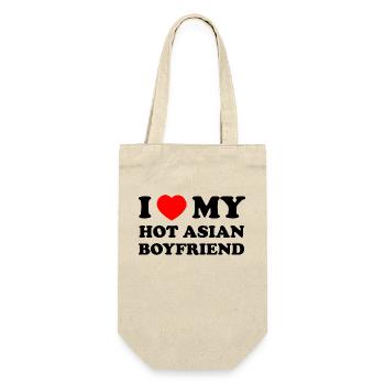 J’aime mon petit ami asiatique chaud - Sac à bouteille - nature - Devant