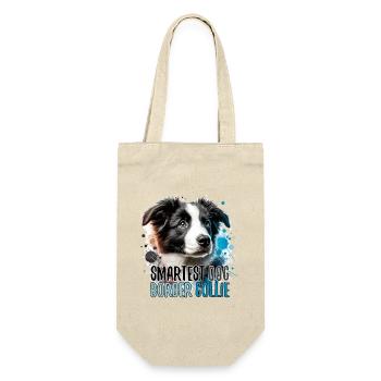 Border Collie Puppy Smartest Dog Gift - Gift Bag for Bottles - nature - Front