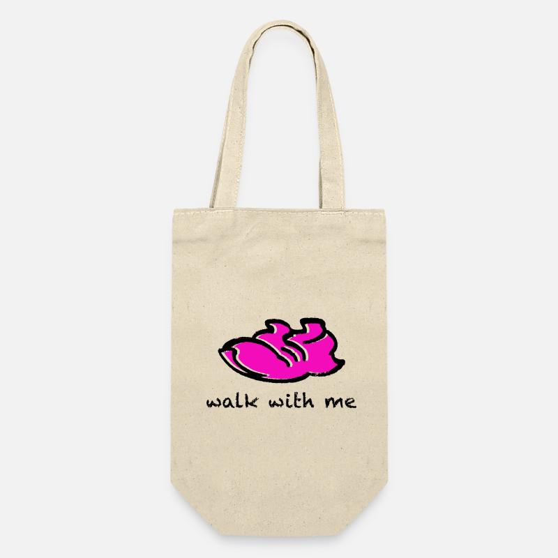 Running shoe Walk with me - Gift Bag for Bottles - nature